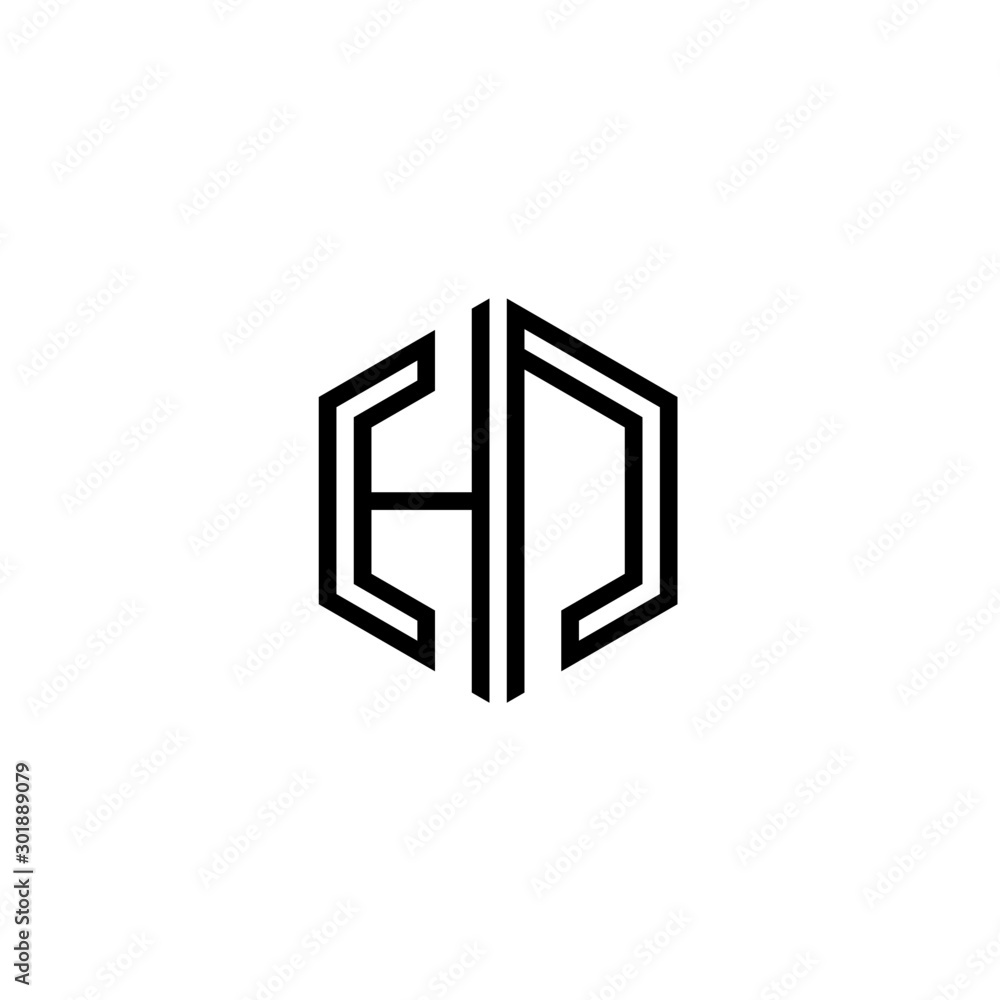 Letter HN logo icon design template elements Letter HN logo icon design template elements