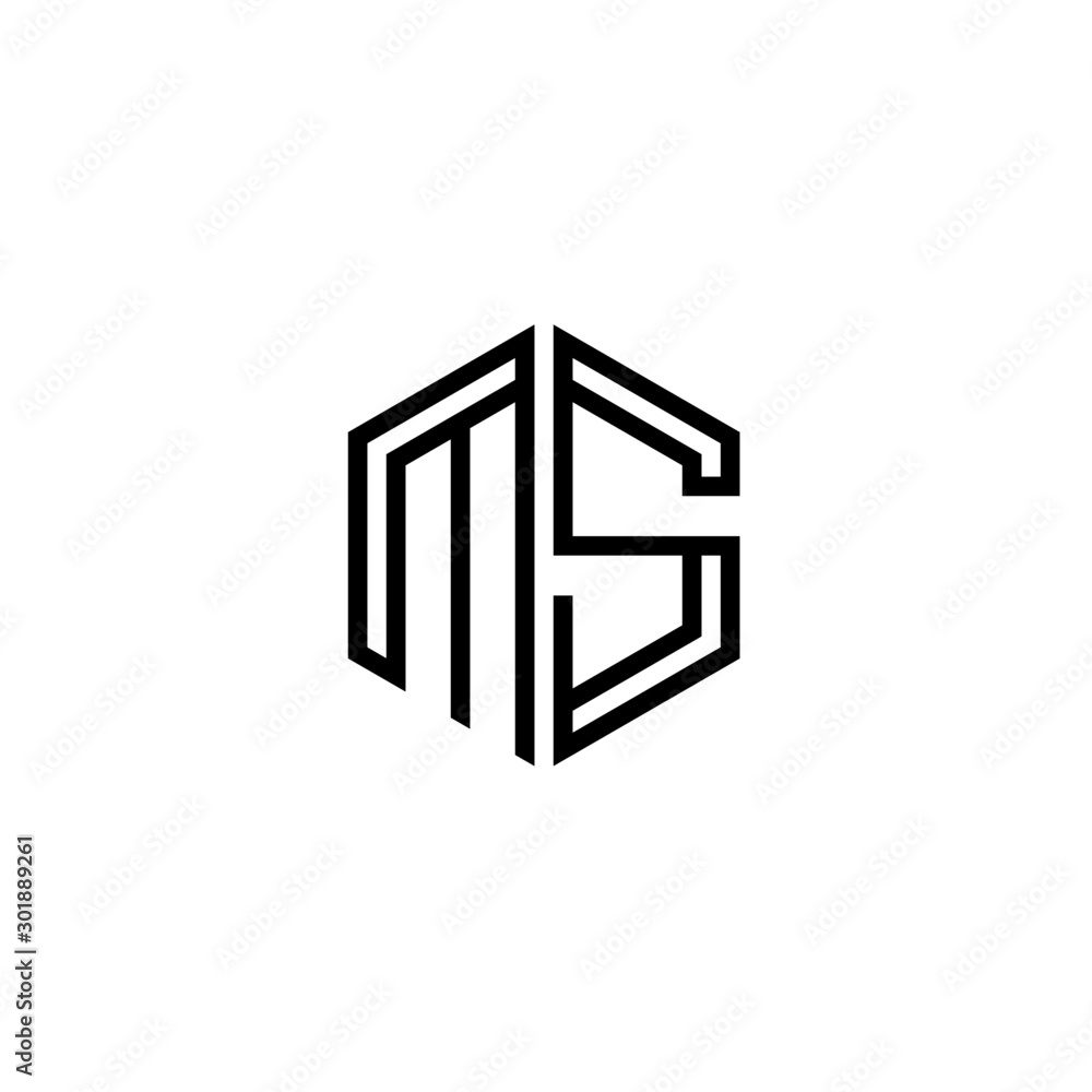 Letter MS logo icon design template elements Letter MS logo icon design template elements
