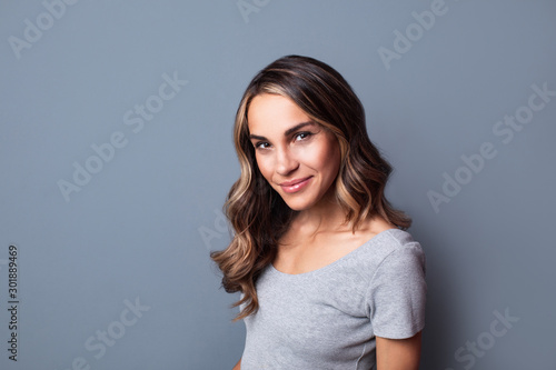 Portrait of a happy smiling woman.