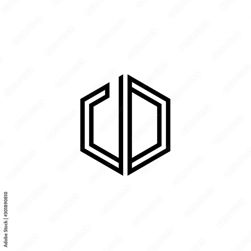 Letter UD logo icon design template elements Letter UD logo icon design template elements