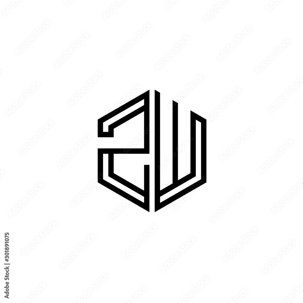 Letter ZW logo icon design template elements Letter ZW logo icon design template elements