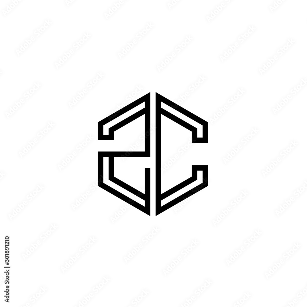Letter ZC logo icon design template elements Letter ZC logo icon design template elements