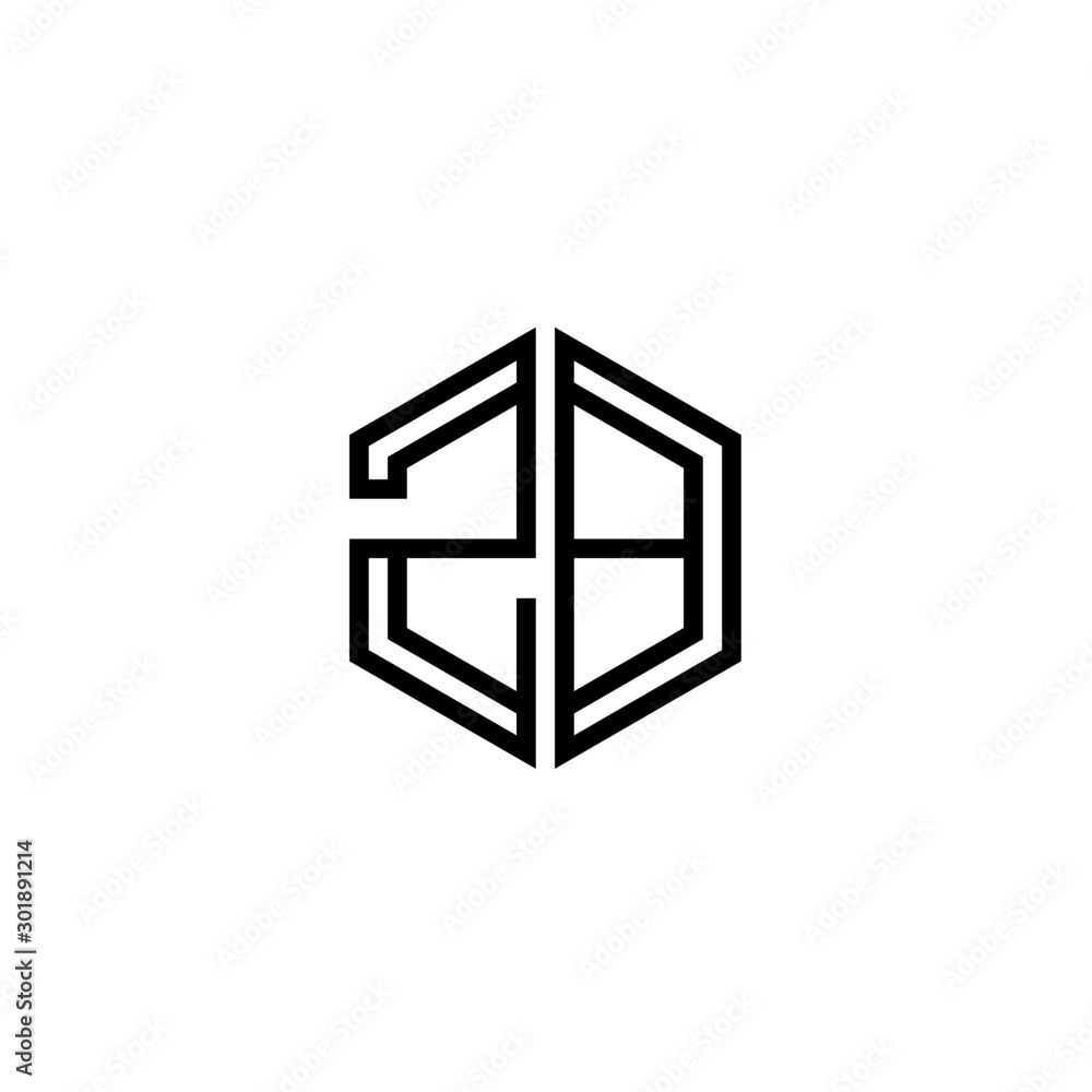 Letter ZB logo icon design template elements Letter ZB logo icon design template elements