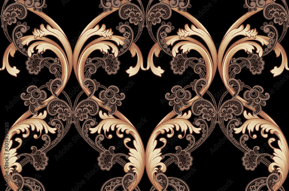 Classic paisley pattern, wallpaper pattern Classic paisley pattern, wallpaper pattern