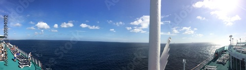 view from the deck of cruise ship