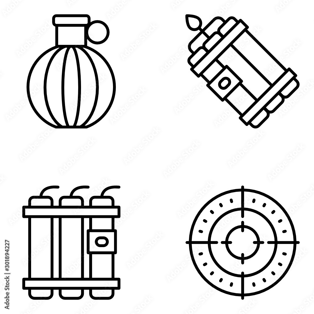 Military Vector Line Icon Set Military Vector Line Icon Set