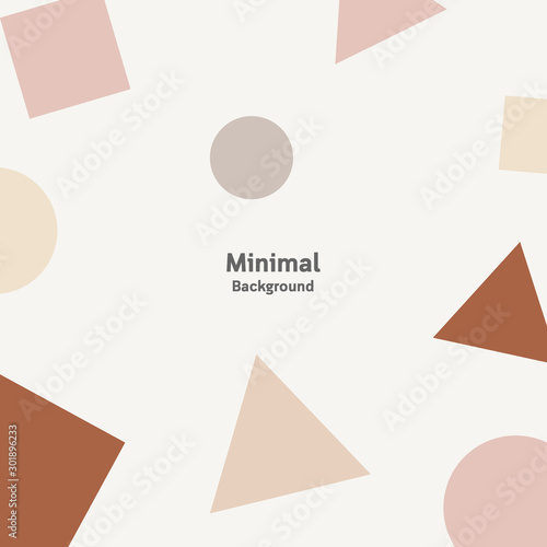 Minimal background with colorful geometric. Abstract shape background. Colorful geometric element background. Vector illustration.