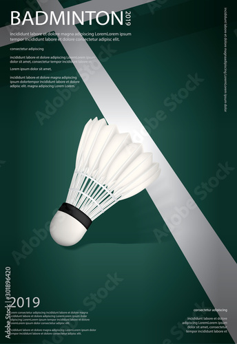 Badminton Championship Poster Vector illustration