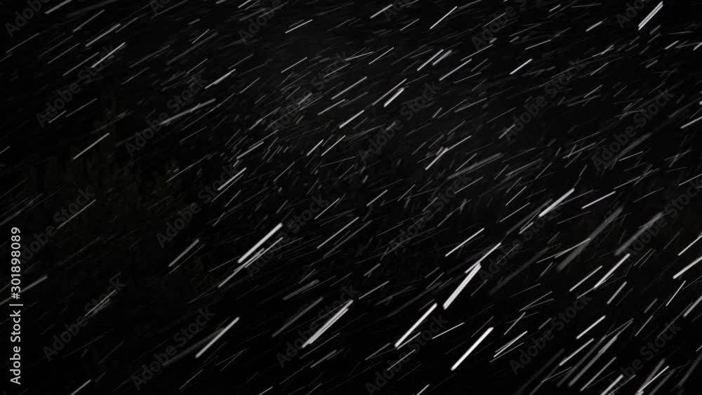 Falling snow in the dark, heavy wind and snowing blizzard Falling snow in the dark, heavy wind and snowing blizzard