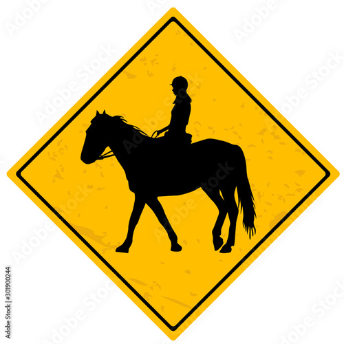 Horse rider sign