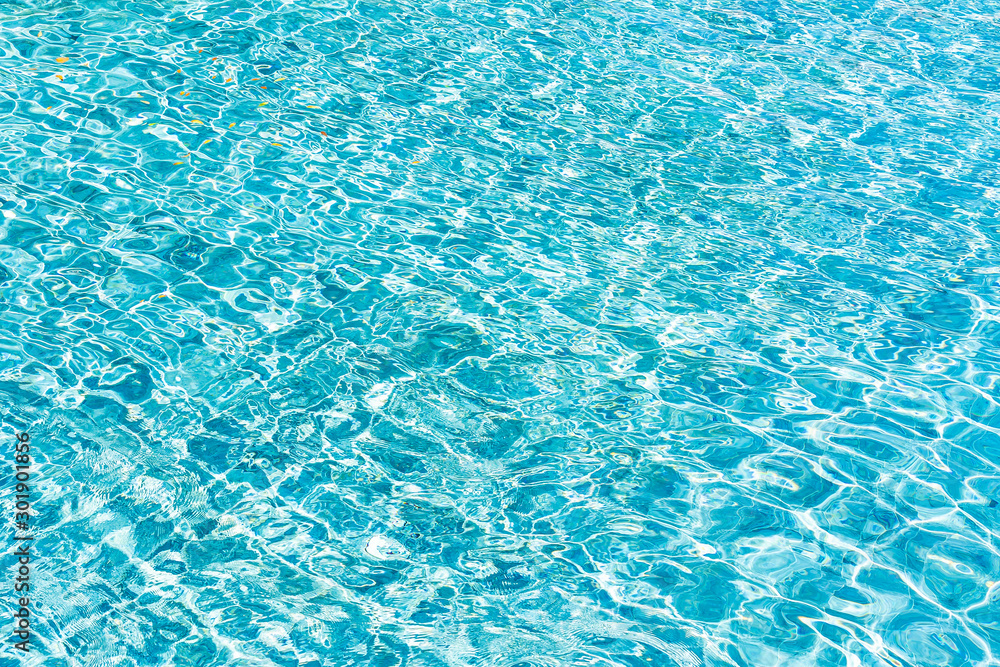 Abstract and surface pool water reflect with sun light background