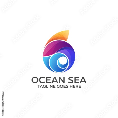 Ocean Design concept Illustration Vector Template