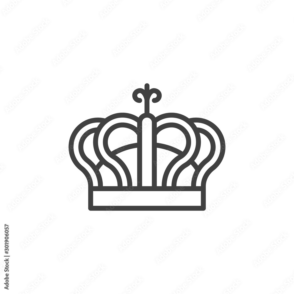 Crown, reward line icon. linear style sign for mobile concept and web design. Royal crown outline vector icon. Symbol, logo illustration. Vector graphics Crown, reward line icon. linear style sign for mobile concept and web design. Royal crown outline vector icon. Symbol, logo illustration. Vector graphics