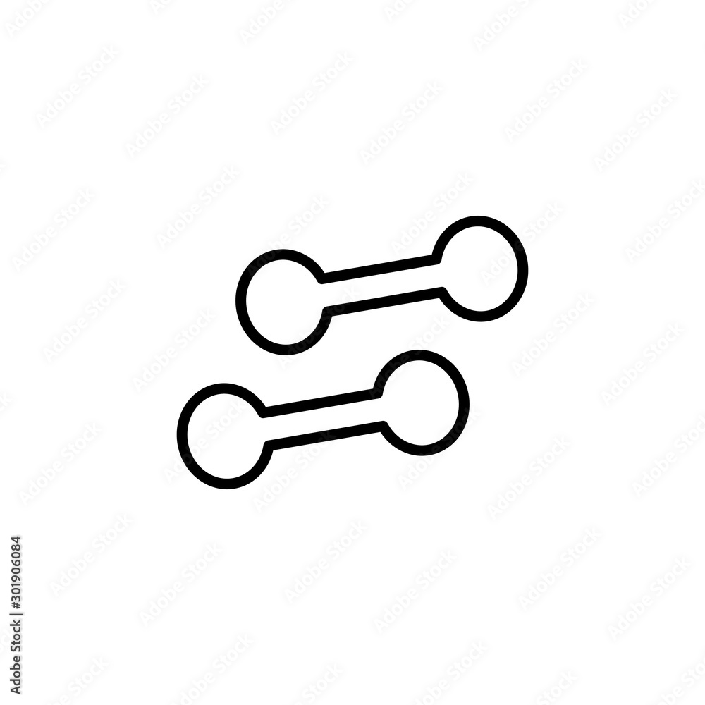dumbbell line icon outline thin dumbbell line icon outline thin