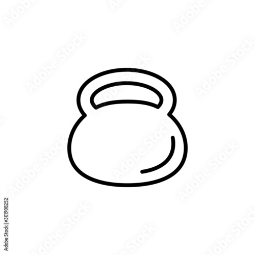 kettlebell line icon