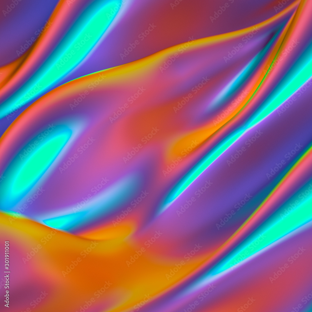 Naklejka premium Luxury background with metal drapery fabric. 3d illustration, 3d rendering.