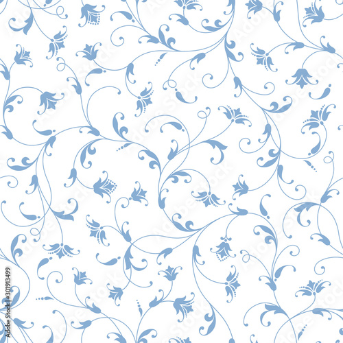 繊細でシームレスなオーナメント柄