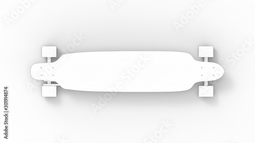 3d rendering of a electric skateboard isolated in white background photo