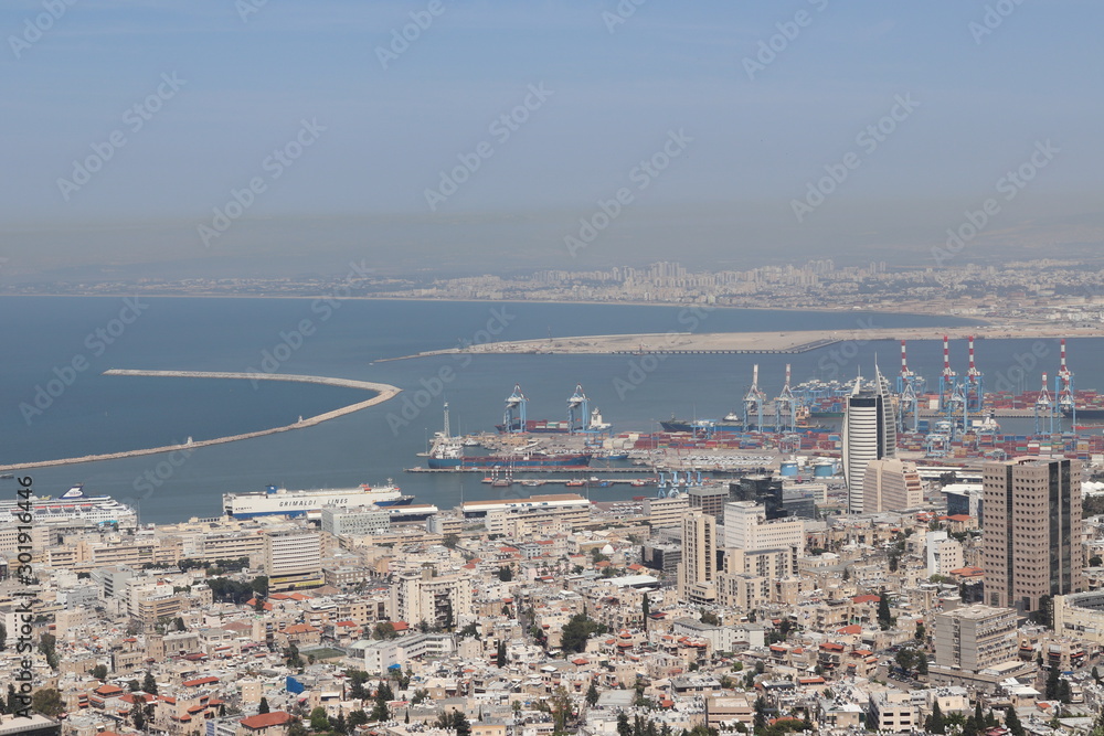 The port of Acre in Palestine