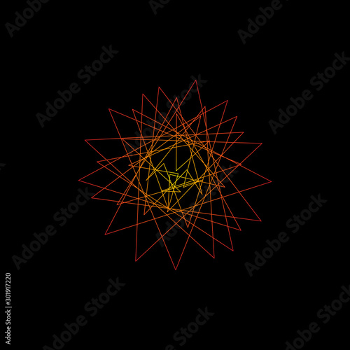 Abstract geometric shape of...
