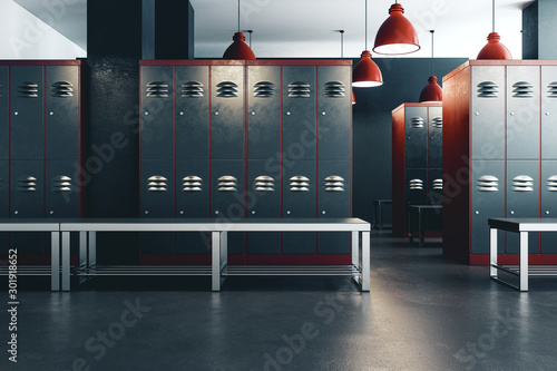 Φωτογραφία Clean locker room interior