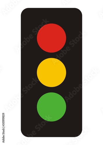 Traffic lights icon template color editable. Stoplight symbol vector sign isolated on white background. Simple logo vector illustration for graphic and web design.