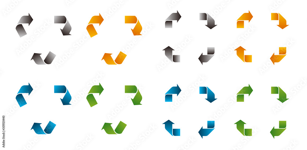 3 steps / 4 steps template illustration set / blank, design space ( recycle,ecology etc.) 3 steps / 4 steps template illustration set / blank, design space ( recycle,ecology etc.)