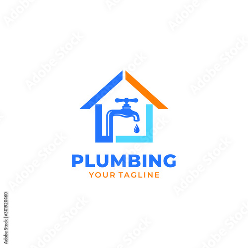 Plumbing Service Logo Template Design Vector