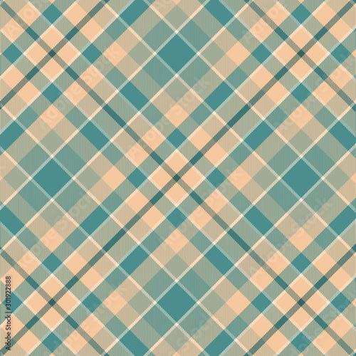 Wallpaper Mural Tartan orange and blue pattern. Torontodigital.ca