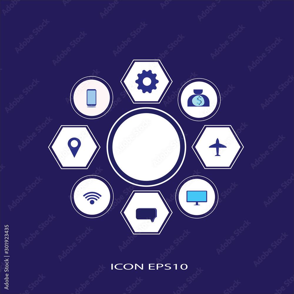 con Network Social media technology Business Blue background con Network Social media technology Business Blue background