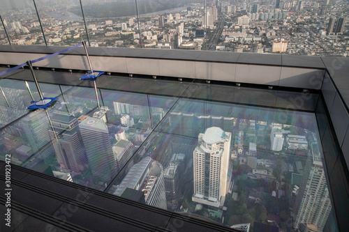 transparent platform of King Power Mahanakhon, Bangkok, Thailand
