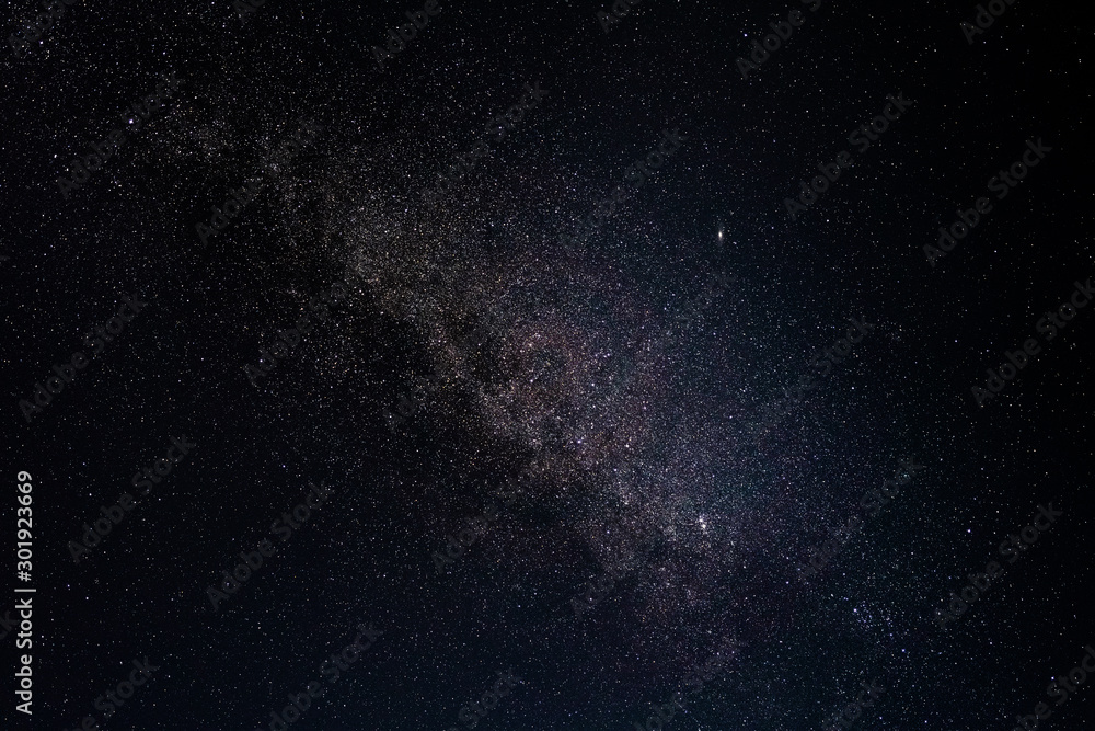 Night sky with stars and Milky Way galaxy in outer space, universe background Night sky with stars and Milky Way galaxy in outer space, universe background