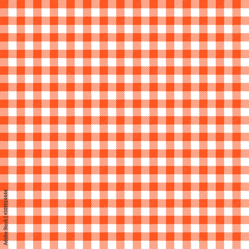 Orange Gingham seamless pattern. Orange Gingham seamless pattern.