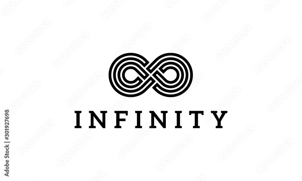Infinity line vector logo design concept Infinity line vector logo design concept