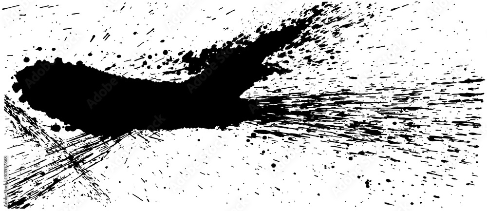 Naklejka premium ink splash. brush stroke illustration.
