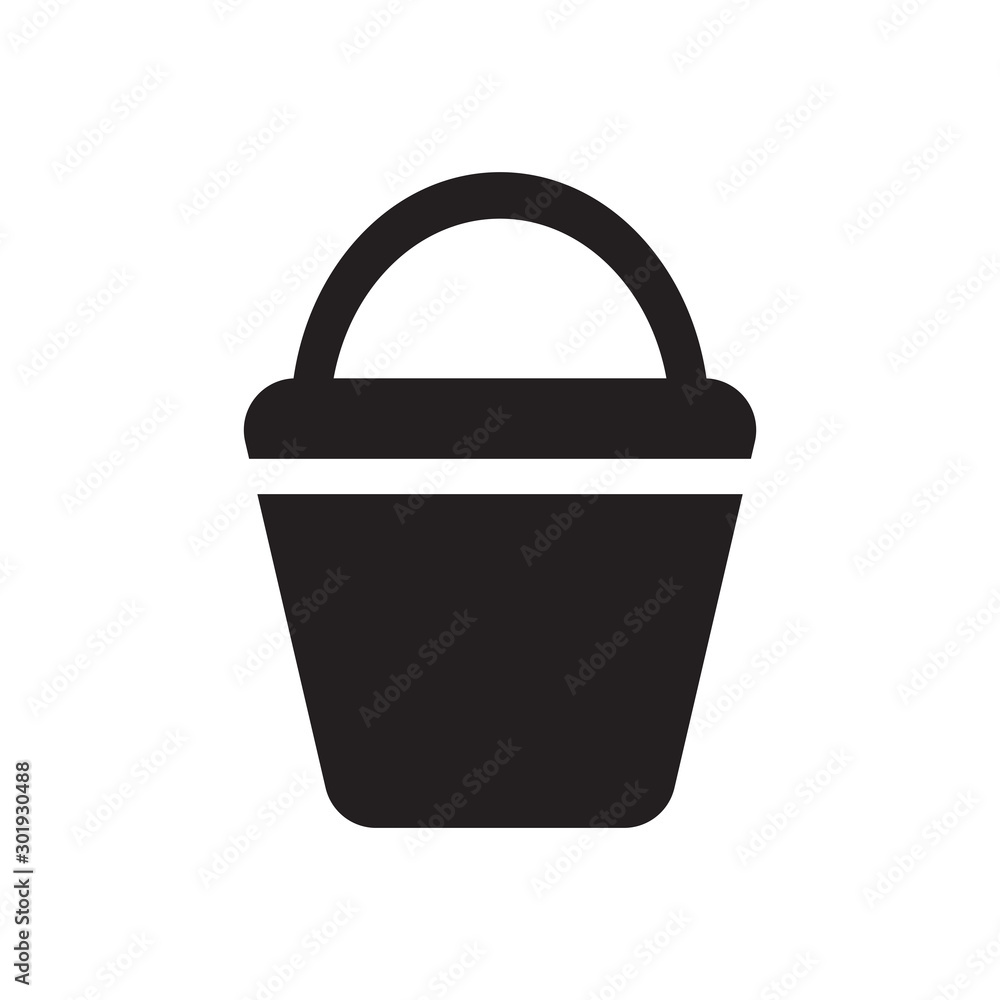 Bucket black vector icon Bucket black vector icon