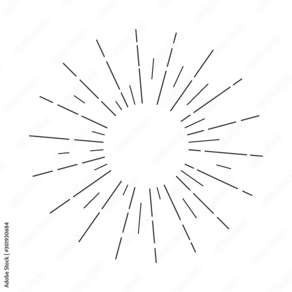 Sunburst Sun Ray Vector, Hipster Black Sunburst Shine Design, Vintage Black Radial Art, Retro Hand Drawn Illustration Sunburst Sun Ray Vector, Hipster Black Sunburst Shine Design, Vintage Black Radial Art, Retro Hand Drawn Illustration