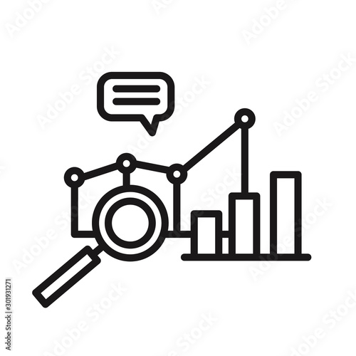 Vector magnifying glass like audit assess. concept of identification vulnerable or advisor job in business. linear flat style trend modern logotype graphic art design