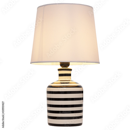 Table lamp isolated on white background