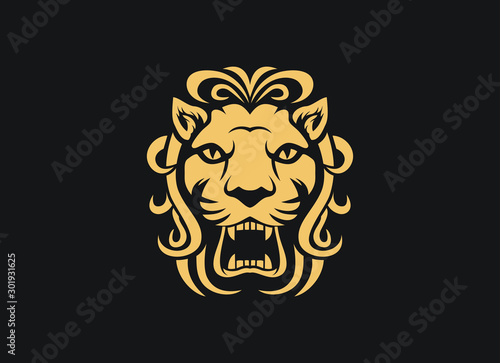 Fototapeta Naklejka Na Ścianę i Meble -  vector of lion head logo sign eps format
