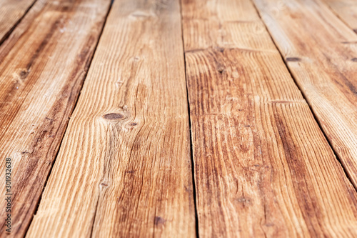 Old wooden brown boards. Wooden floor made of boards.
