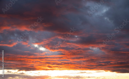 sunset, sky with dramatic clouds