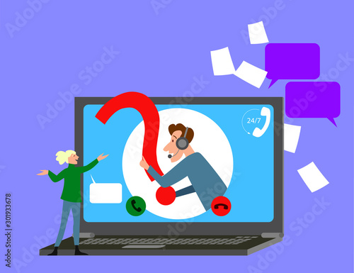 Assistant virtuel pose une question au client