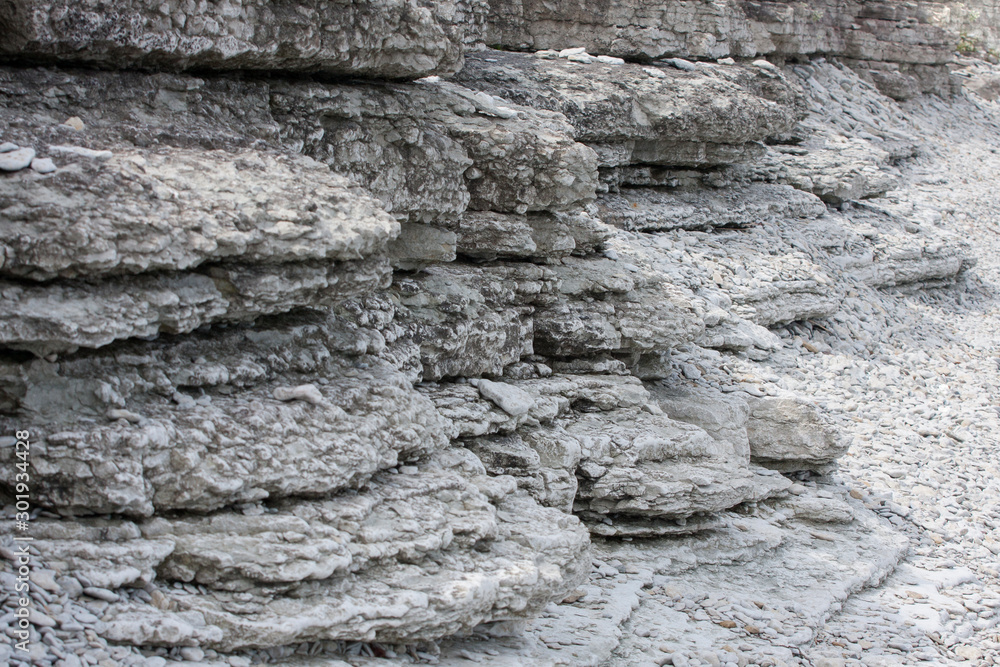 Limestone layers of he Baltic Klint