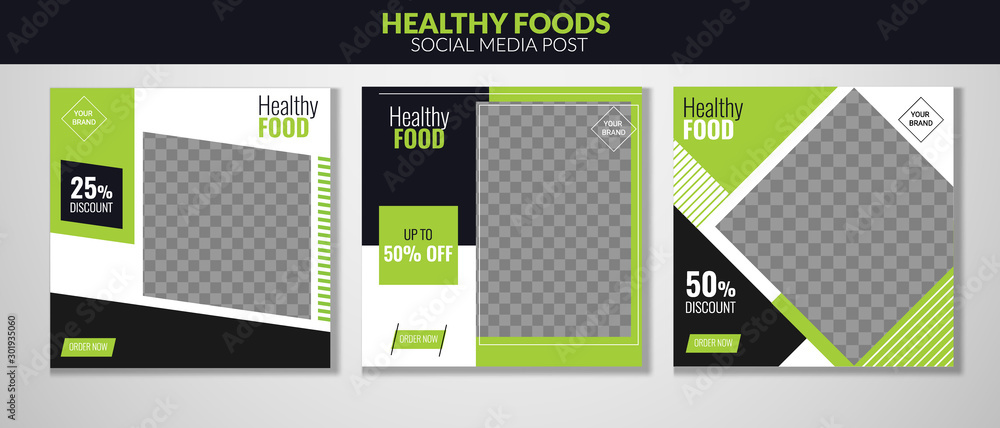 Food social media template banner Food social media template banner