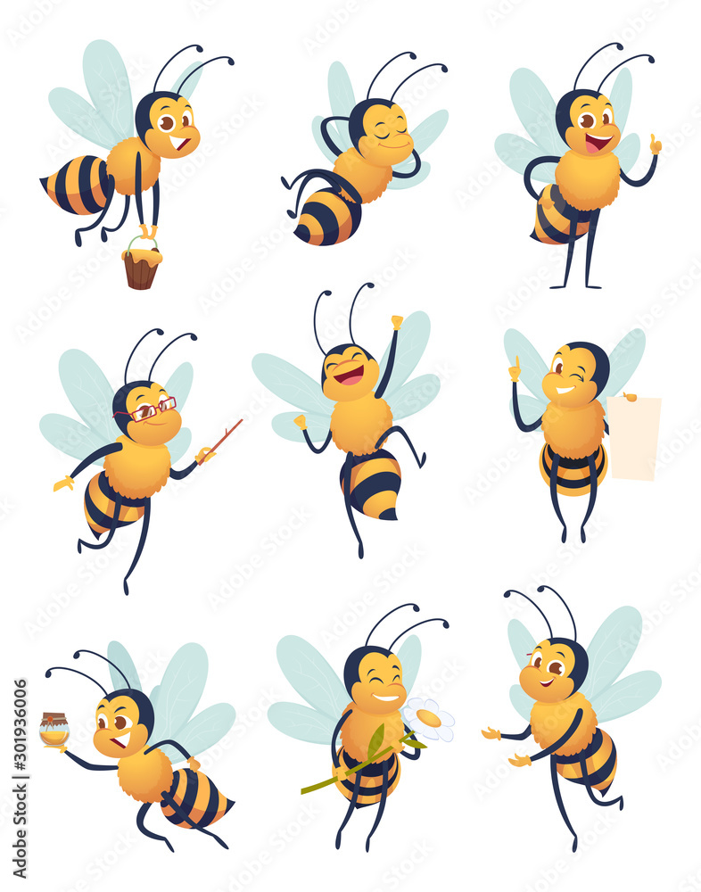 clipart of a bee in nature