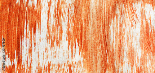 Abstract copper brushstrokes of watercolor paint for the background