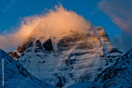 Kailash Nordseite Sonnenaufgang Morgenrot Tibet 