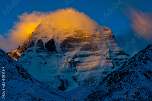 Kailash Nordseite Sonnenaufgang Morgenrot Tibet 
