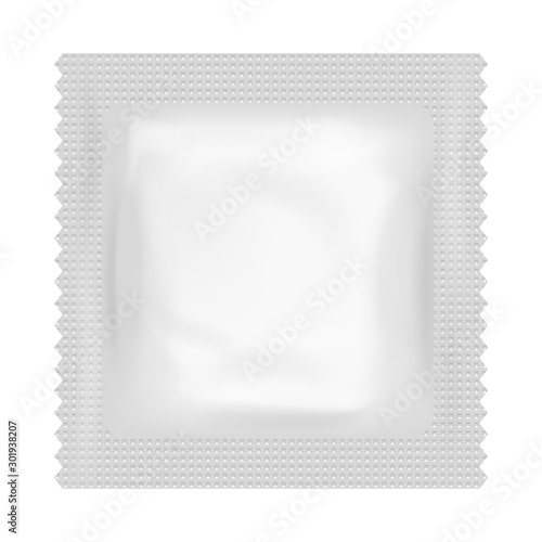 Realistic food medicine flow pack isolated icon design template vector illustration